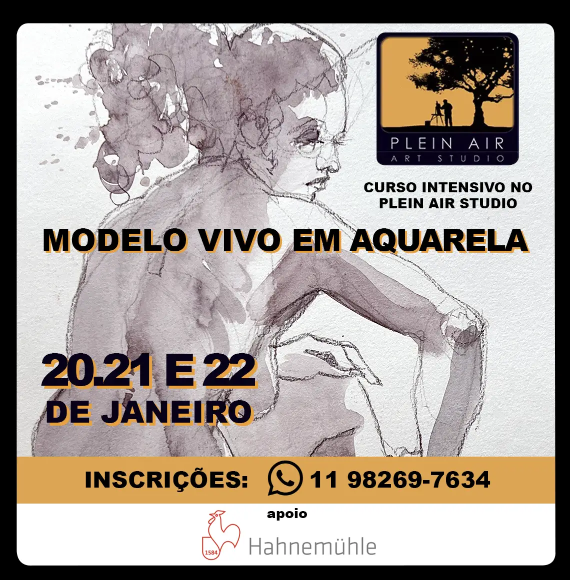 Aquarela com modelo vivo