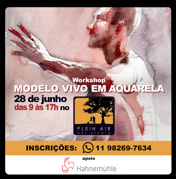 Aquarela com modelo vivo
